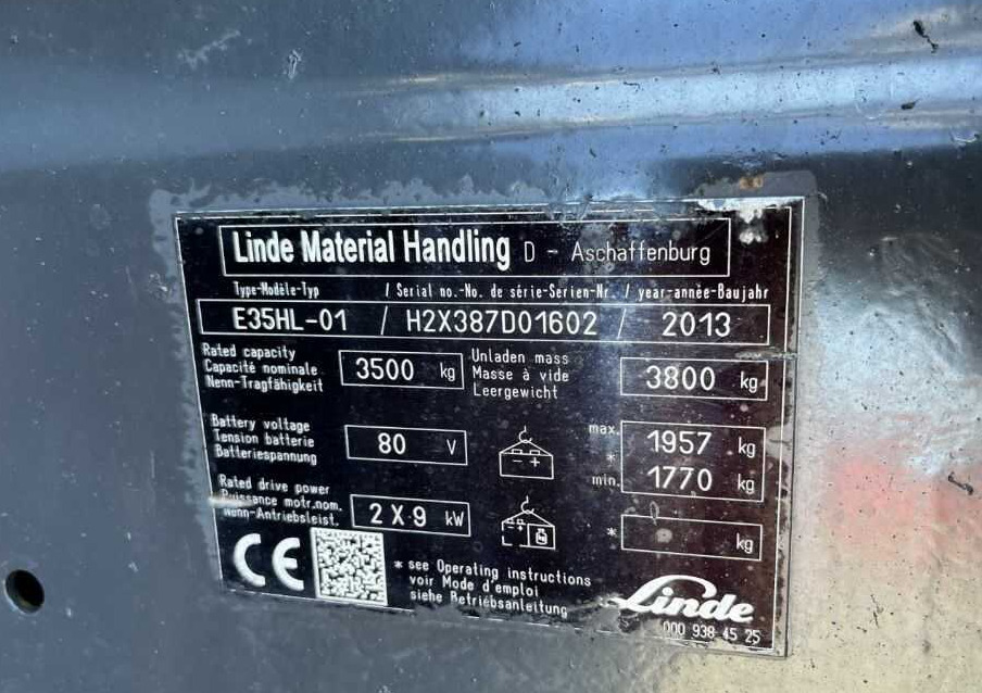 Linde E35HL-01 - Carretilla elevadora eléctrica: foto 4 Linde E35HL-01 - Carretilla elevadora eléctrica: foto 4