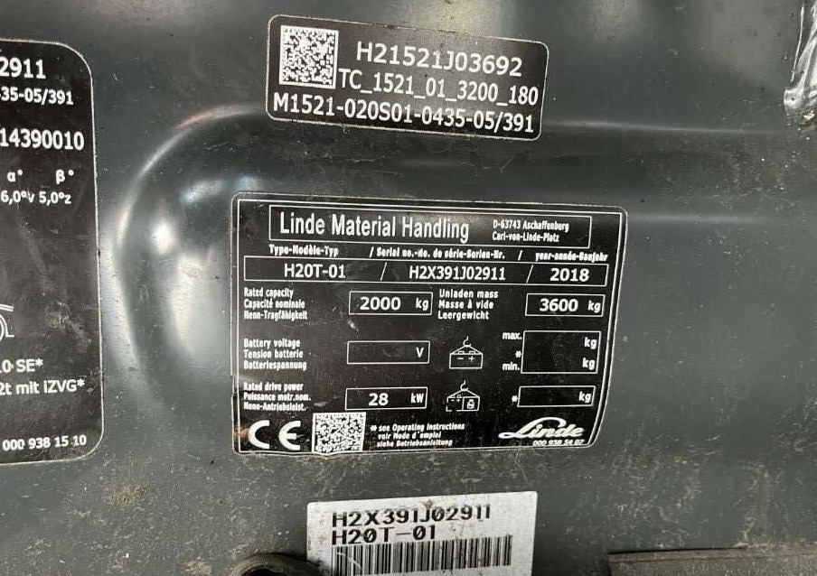 Linde H20T-01 - Carretilla elevadora de gas: foto 4 Linde H20T-01 - Carretilla elevadora de gas: foto 4