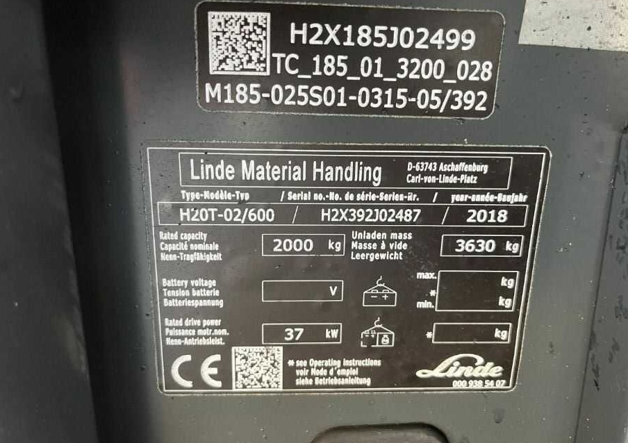 Linde H20T-02/600 - Carretilla elevadora de gas: foto 4 Linde H20T-02/600 - Carretilla elevadora de gas: foto 4