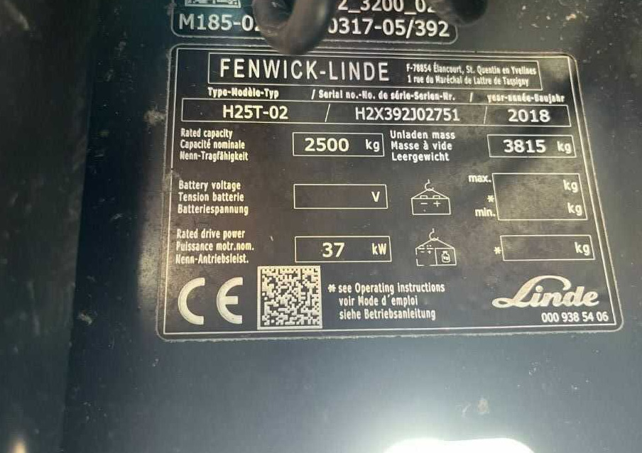 Linde H25T-02 - Carretilla elevadora de gas: foto 4 Linde H25T-02 - Carretilla elevadora de gas: foto 4