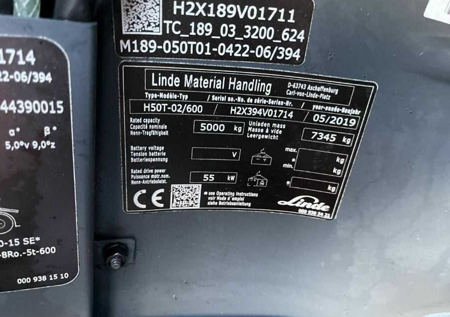 Linde H50T-02/600 - Carretilla elevadora de gas: foto 4 Linde H50T-02/600 - Carretilla elevadora de gas: foto 4
