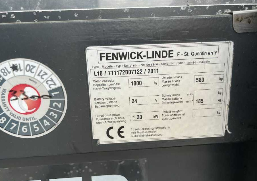 Linde L10 - Apilador: foto 4 Linde L10 - Apilador: foto 4