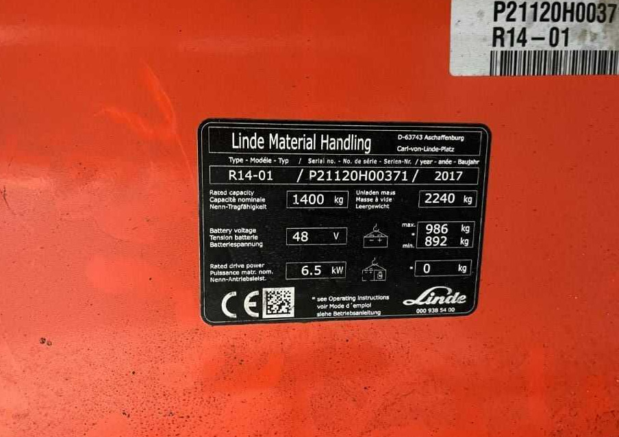 Linde R14-01 - Retráctil: foto 4 Linde R14-01 - Retráctil: foto 4