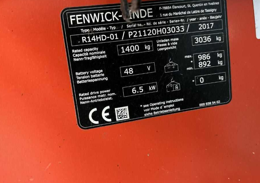 Linde R14HD-01 - Retráctil: foto 4 Linde R14HD-01 - Retráctil: foto 4