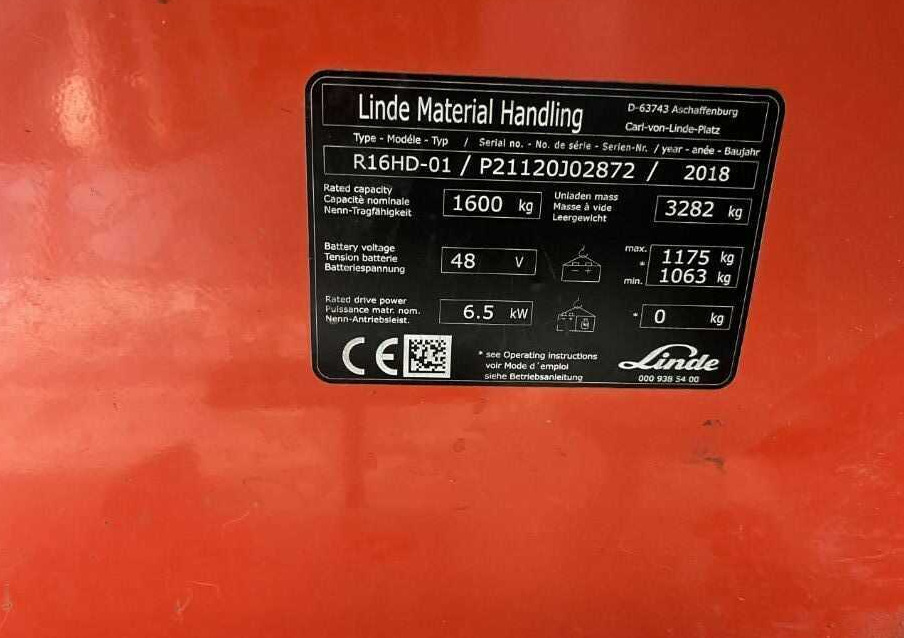 Linde R16HD-01 - Retráctil: foto 4 Linde R16HD-01 - Retráctil: foto 4