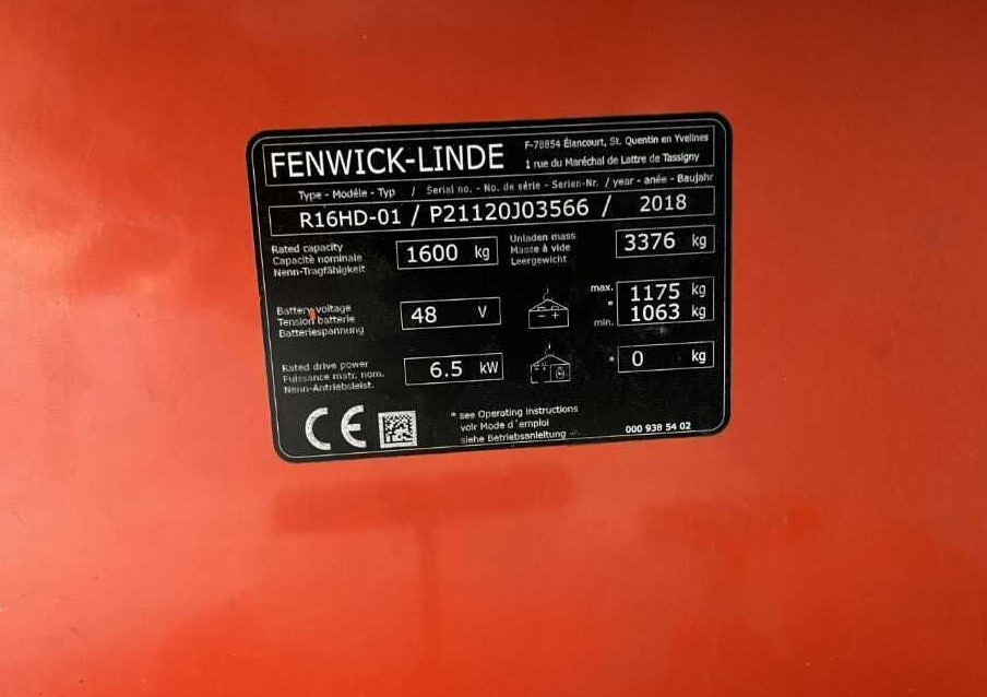 Linde R16HD-01 - Retráctil: foto 4 Linde R16HD-01 - Retráctil: foto 4