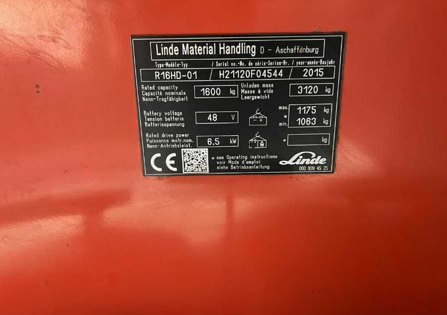 Linde R16HD-01 - Retráctil: foto 4 Linde R16HD-01 - Retráctil: foto 4