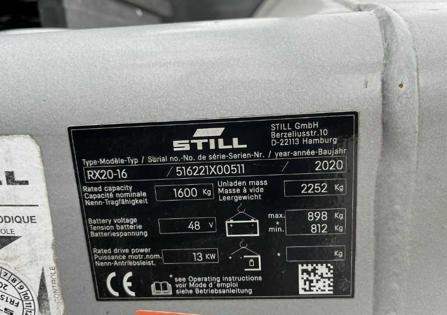 Still RX20-16 - Carretilla elevadora eléctrica: foto 4 Still RX20-16 - Carretilla elevadora eléctrica: foto 4