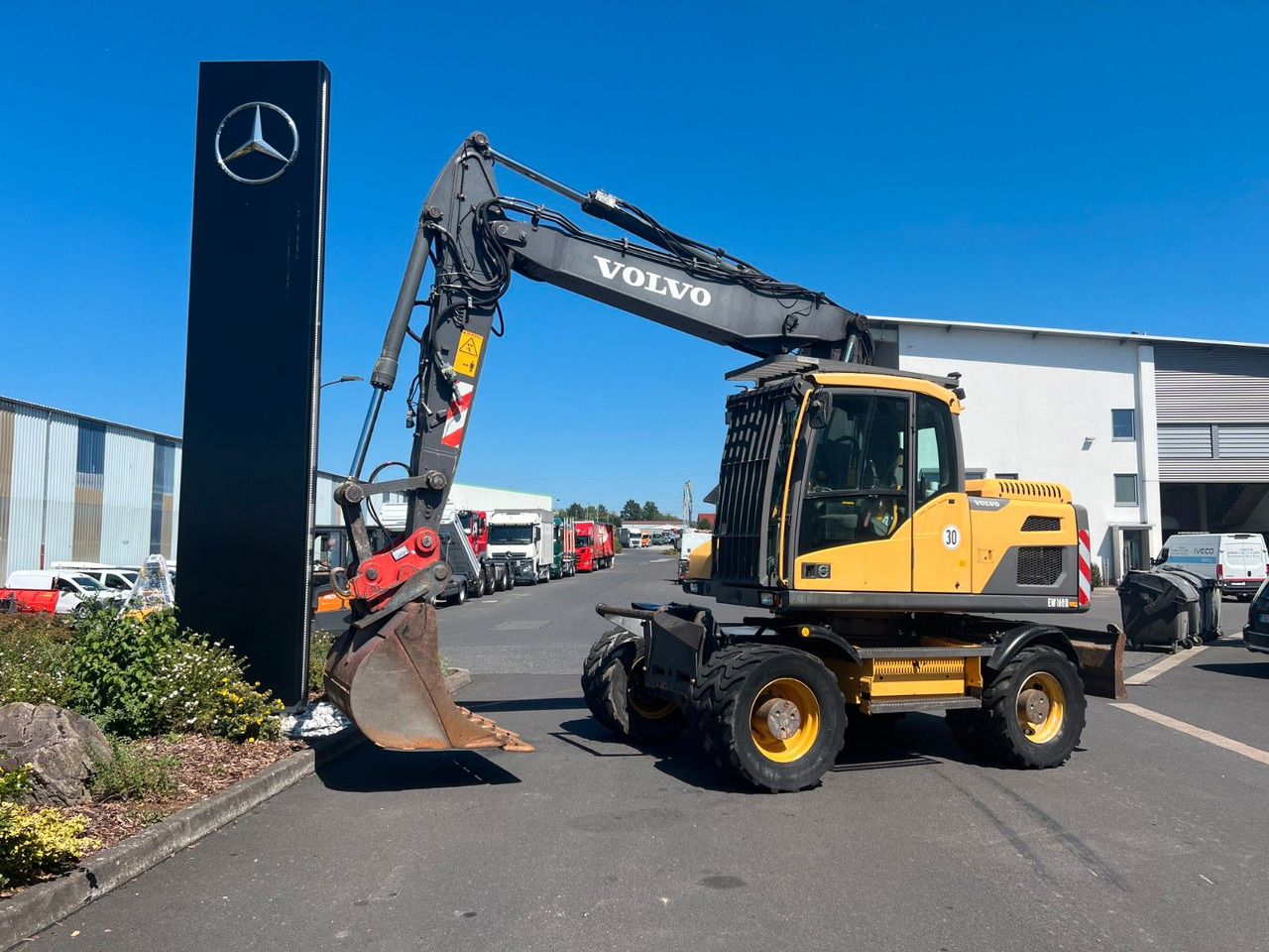 Volvo EW160D / 2014 / 1xTieflöffel / Forstschutzgitter - Excavadora de ruedas: foto 1 Volvo EW160D / 2014 / 1xTieflöffel / Forstschutzgitter - Excavadora de ruedas: foto 1