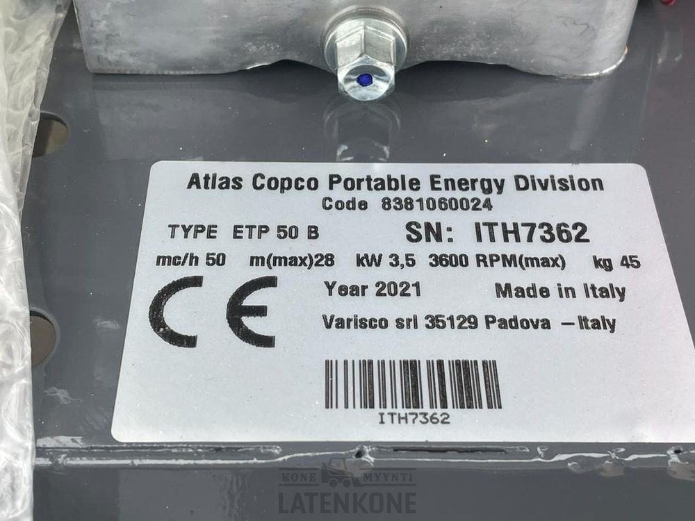 Bomba de agua Atlas Copco ETP 50B vesipumppu: foto 17