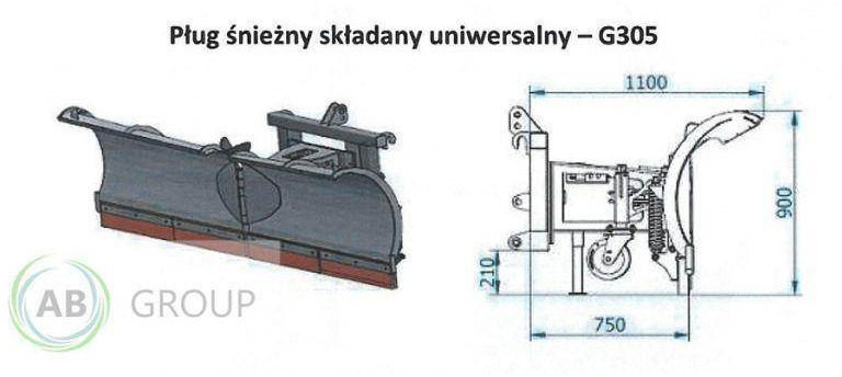 ArkMet pług śnieżny składany G305.300, 3 m - Cuchilla quitanieves para Maquinaria agrícola: foto 2 ArkMet pług śnieżny składany G305.300, 3 m - Cuchilla quitanieves para Maquinaria agrícola: foto 2