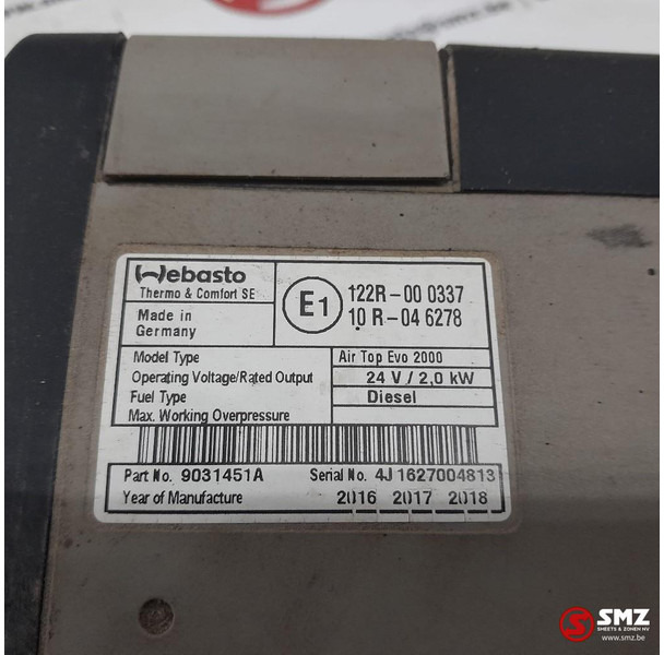 Renault Occ standverwarming Air Top Evo 2000 Renault - Calefacción/ Ventilación para Camión: foto 4 Renault Occ standverwarming Air Top Evo 2000 Renault - Calefacción/ Ventilación para Camión: foto 4