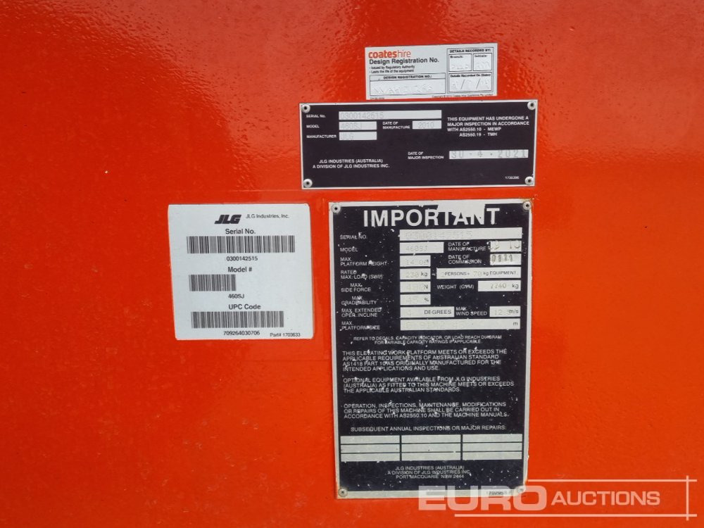 Plataforma elevadora 2010 JLG 460SJ: foto 42