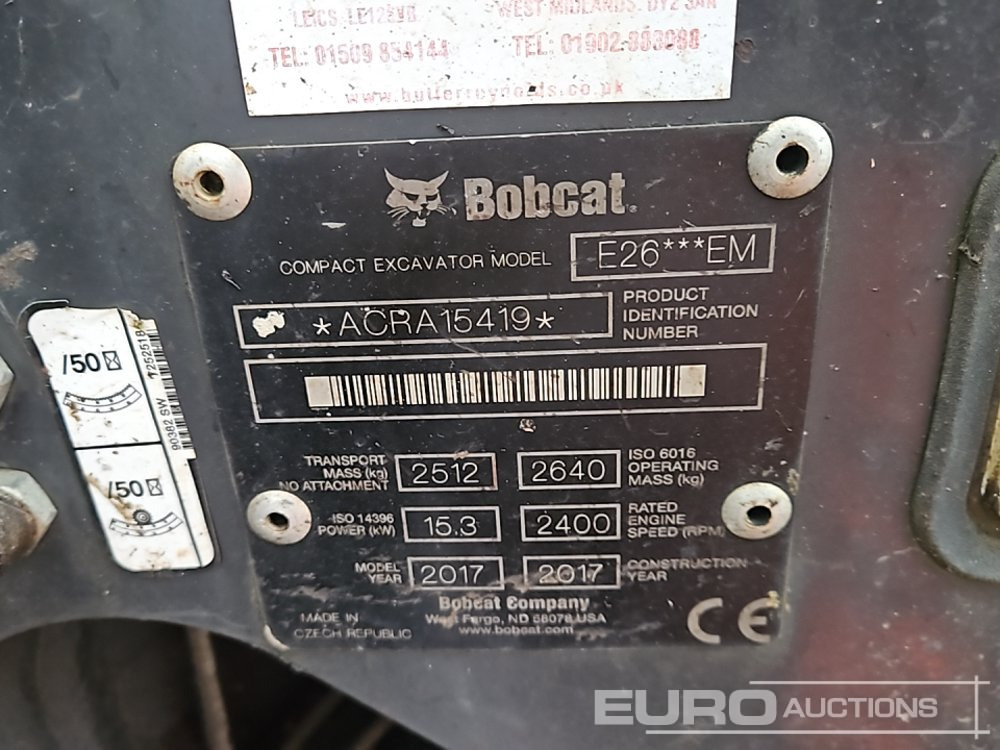 Miniexcavadora 2017 Bobcat E26: foto 41