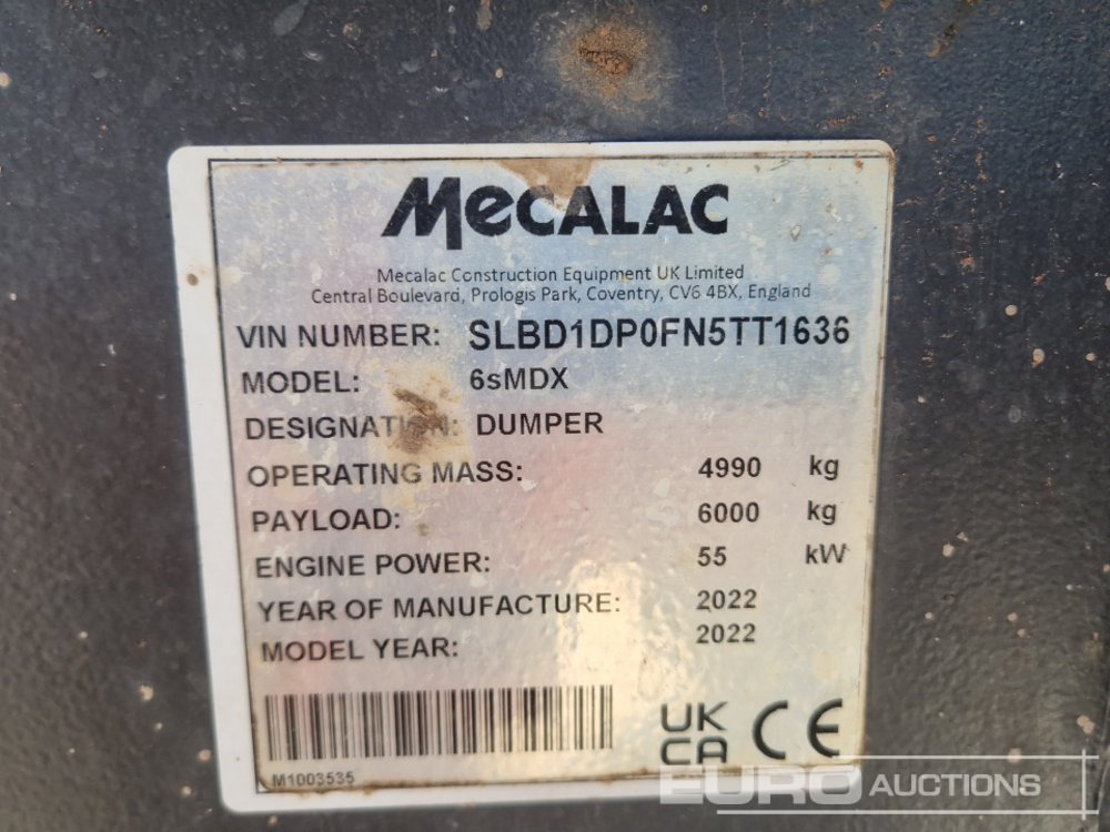Minidumper 2022 Mecalac 6SMDX: foto 40