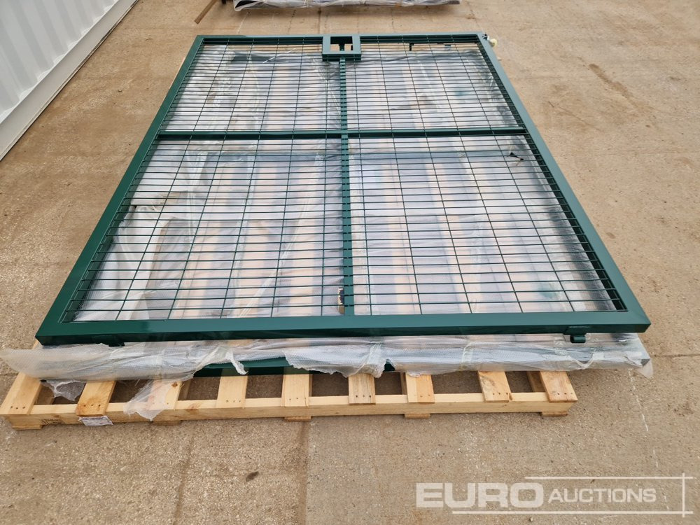 3m x 2.3m Heavy Duty Galvanized Powder Coated Gate (2 of), 100mm x 100mm Post (2 of), Assembly Kit (Green) - Equipo de construcción: foto 4 3m x 2.3m Heavy Duty Galvanized Powder Coated Gate (2 of), 100mm x 100mm Post (2 of), Assembly Kit (Green) - Equipo de construcción: foto 4