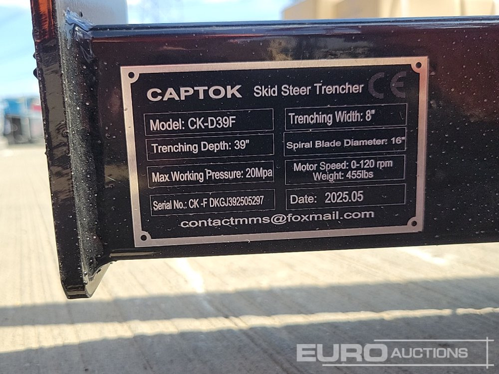 Implemento para Excavadora Unused 2025 Captok CK-D39F: foto 21
