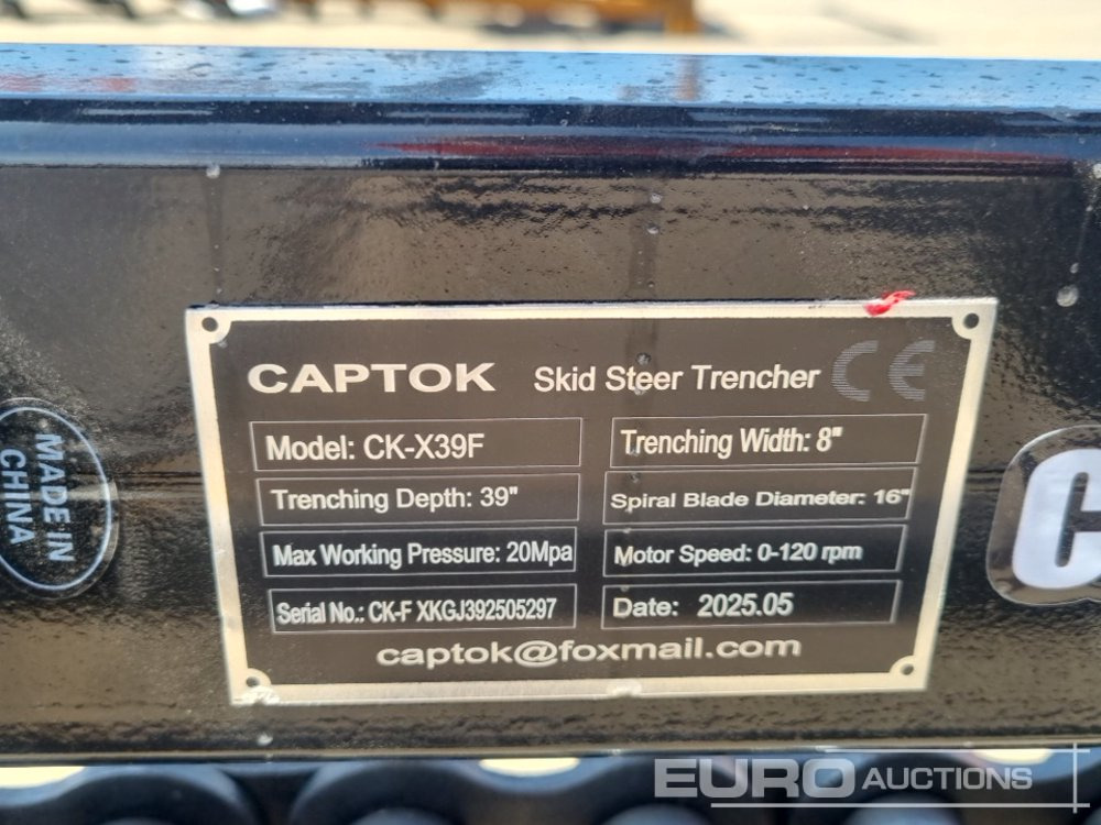 Implemento para Excavadora Unused 2025 Captok CK-X39F: foto 14