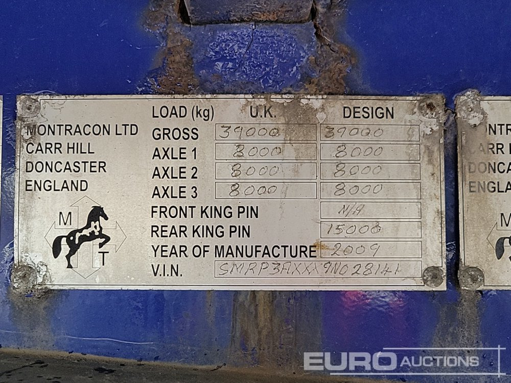 Semirremolque plataforma/ Caja abierta Montracon Tri Axle Flatbed Trailer, Twist Locks: foto 39
