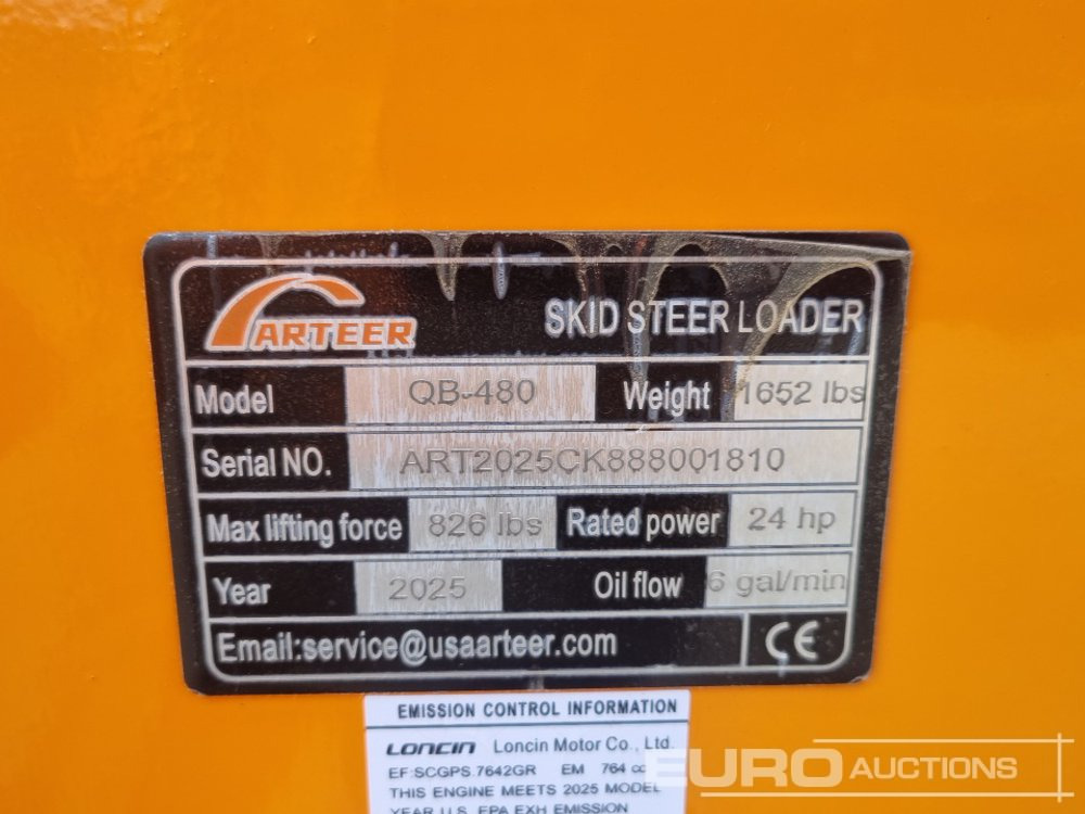 Minicargadora Unused 2025 Arteer QB-480: foto 29
