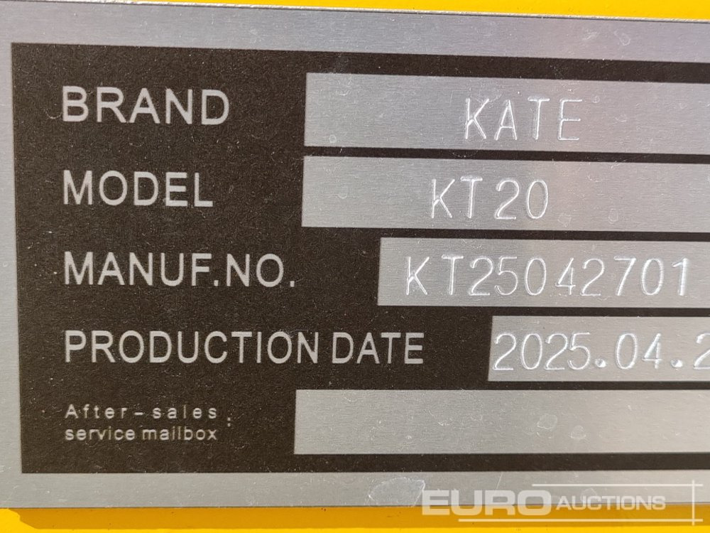 Cargadora de ruedas Unused 2025 KATE KT20: foto 43