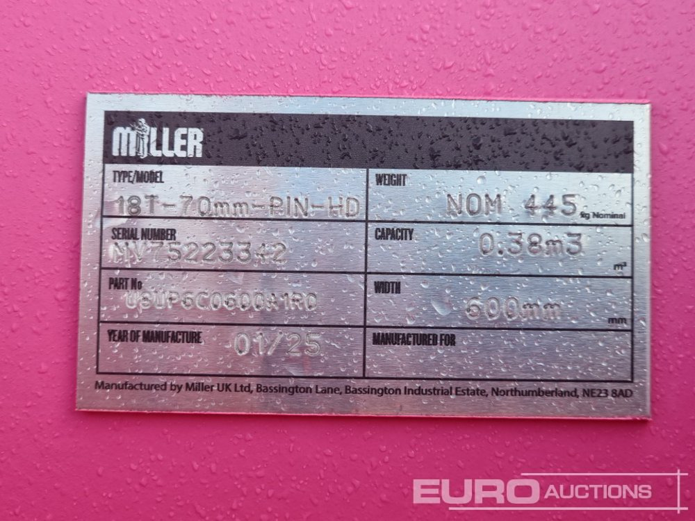 Cazo nuevo Unused 2025 Miller 24" Digging Bucket 70mm Pin to suit 14-16 Ton Excavator: foto 13
