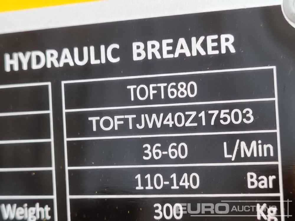 Martillo hidráulico Unused 2025 Toft 680: foto 17