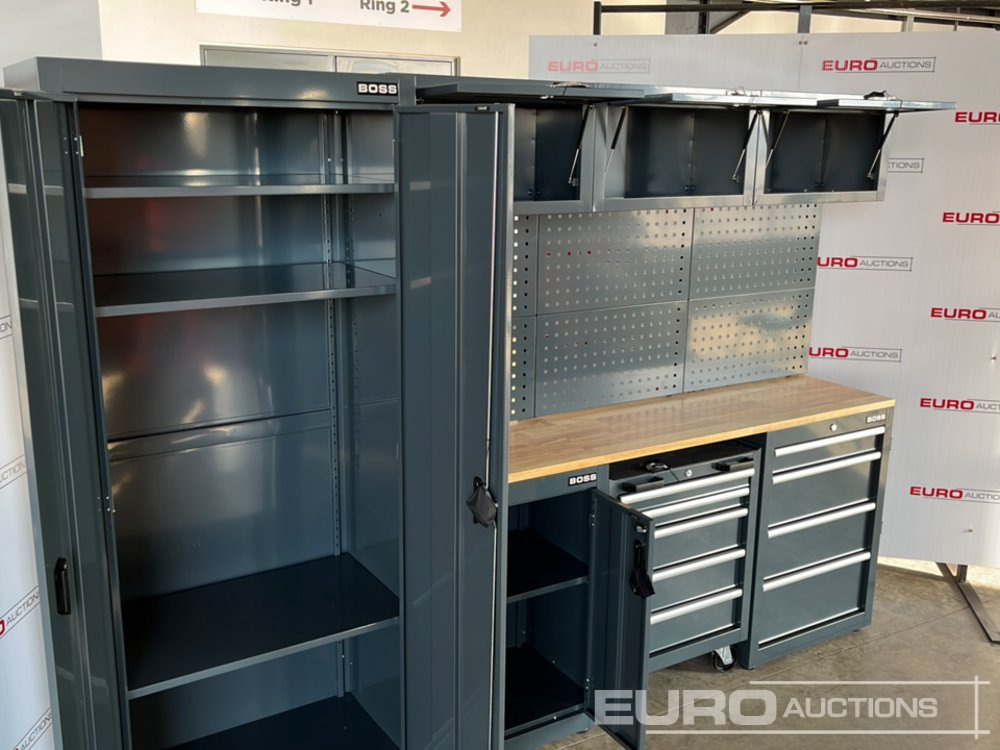 Equipo de taller Unused Boss 2.6m 9 Drawer, 5 Cabinet Tool Station: foto 8