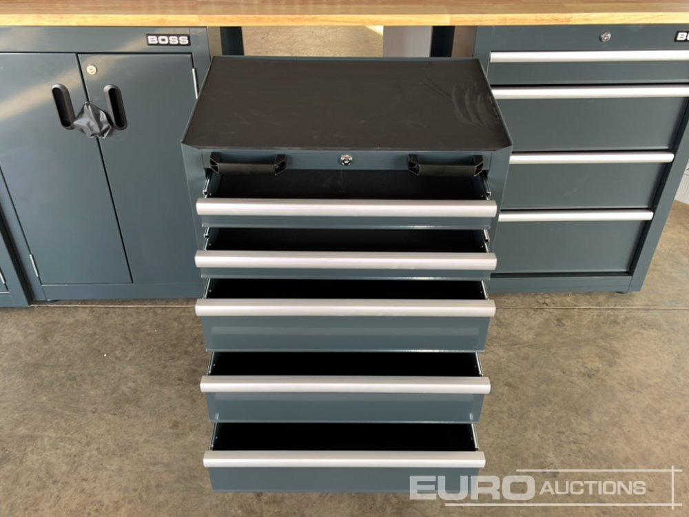 Equipo de taller Unused Boss 2.6m 9 Drawer, 5 Cabinet Tool Station: foto 14