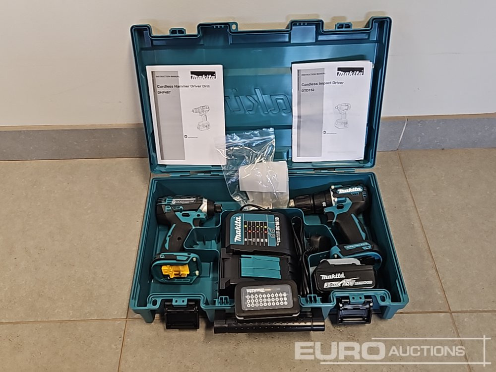Unused Makita DHP453 18V LXT Combi Dril, Makita DTD152 18V LXT Impact Driver, Battery, Charger, Bit Set - Equipo de taller: foto 2 Unused Makita DHP453 18V LXT Combi Dril, Makita DTD152 18V LXT Impact Driver, Battery, Charger, Bit Set - Equipo de taller: foto 2