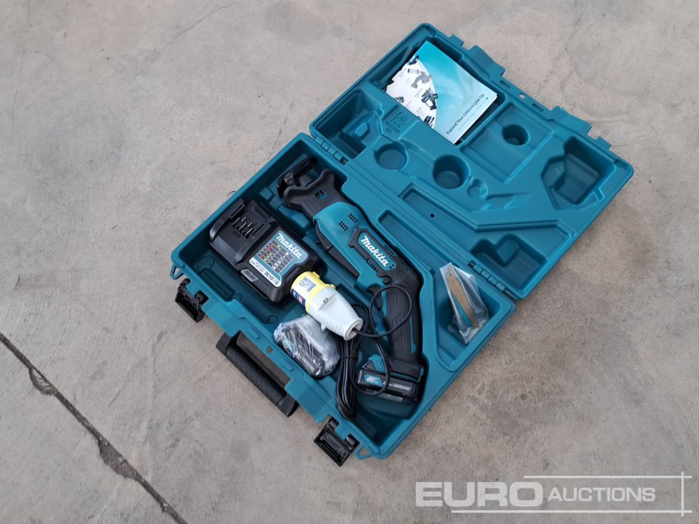 Unused Makita RJ03 12v Recip Saw, 2 Batteries, Charger, Case - Equipo de construcción: foto 1 Unused Makita RJ03 12v Recip Saw, 2 Batteries, Charger, Case - Equipo de construcción: foto 1