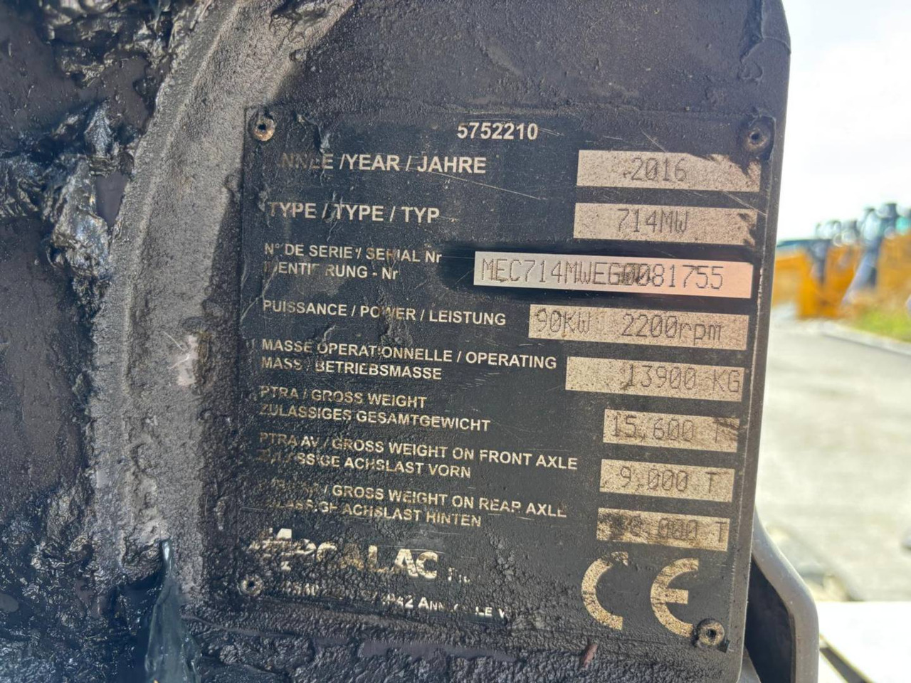 Excavadora de ruedas MECALAC 714MW: foto 6