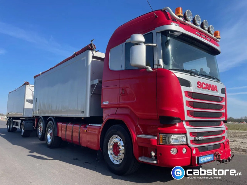 Scania R450 LB6X2*4HNB Euro 6 - Year 2016 - RETARDER - ALUMINIUM kipper + FLOOR kipper aanhangwagen - Good Condition !! - Camión volquete: foto 2 Scania R450 LB6X2*4HNB Euro 6 - Year 2016 - RETARDER - ALUMINIUM kipper + FLOOR kipper aanhangwagen - Good Condition !! - Camión volquete: foto 2