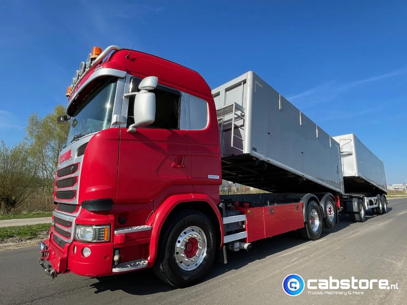 Scania R450 LB6X2*4HNB Euro 6 - Year 2016 - RETARDER - ALUMINIUM kipper + FLOOR kipper aanhangwagen - Good Condition !! - Camión volquete: foto 1 Scania R450 LB6X2*4HNB Euro 6 - Year 2016 - RETARDER - ALUMINIUM kipper + FLOOR kipper aanhangwagen - Good Condition !! - Camión volquete: foto 1
