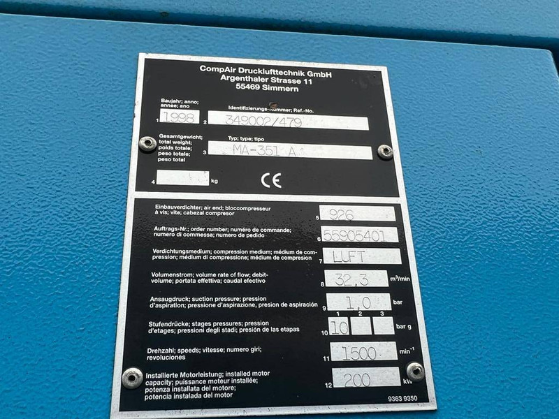 Compair MA-351 A - Compresor de aire: foto 2 Compair MA-351 A - Compresor de aire: foto 2