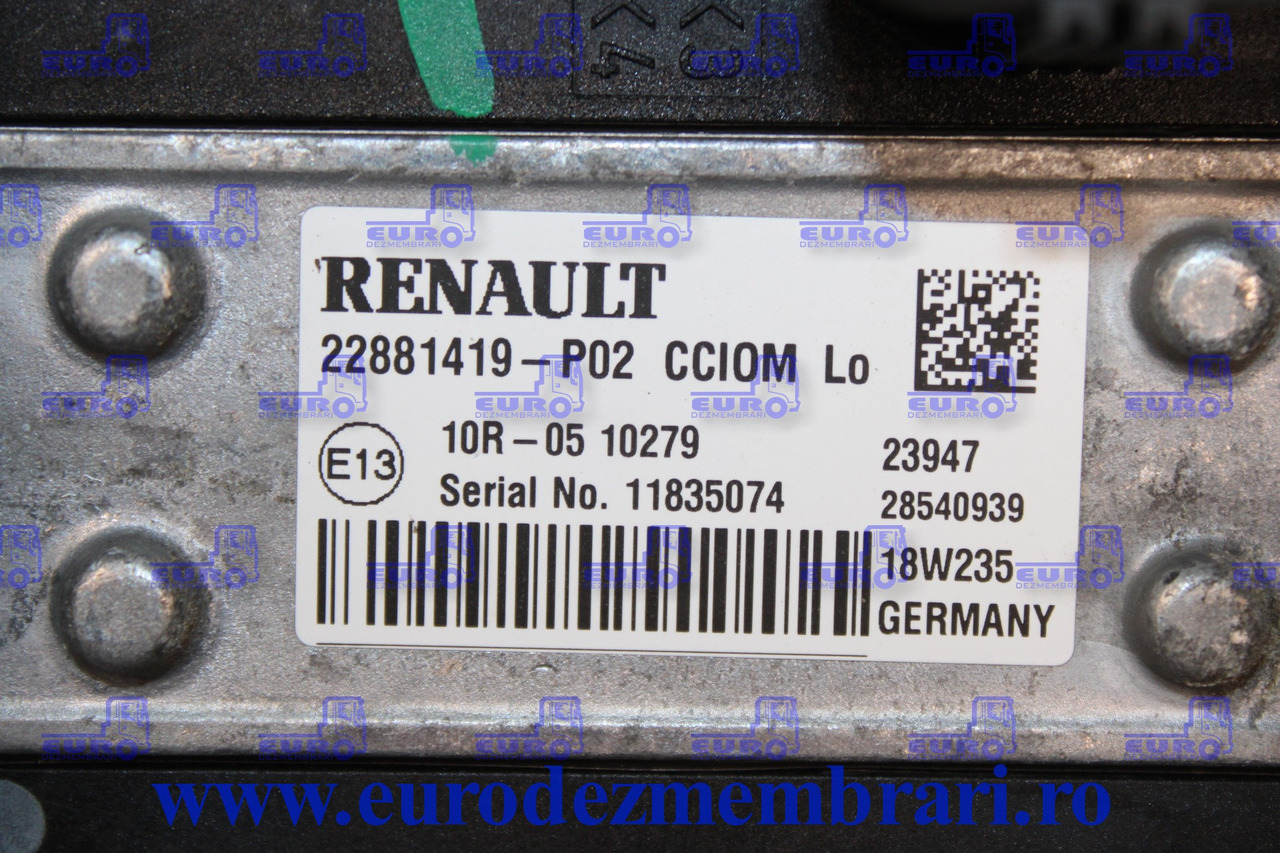 CALCULATOR CCIOM RENAULT T 22881419 - Unidad de control para Camión: foto 2 CALCULATOR CCIOM RENAULT T 22881419 - Unidad de control para Camión: foto 2