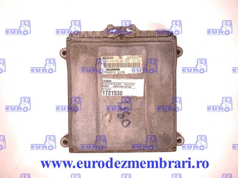 CALCULATOR MOTOR SCANIA 1721530, 0281010186, 1753032, 1769372, 1788608 - Unidad de control para Camión: foto 1 CALCULATOR MOTOR SCANIA 1721530, 0281010186, 1753032, 1769372, 1788608 - Unidad de control para Camión: foto 1