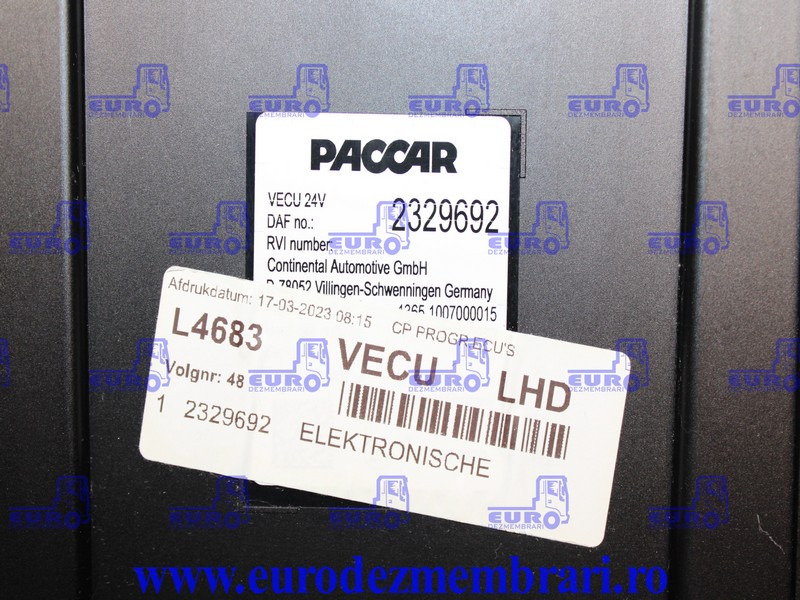 CALCULATOR VECU DAF XF XG 2329692 - Unidad de control para Camión: foto 3 CALCULATOR VECU DAF XF XG 2329692 - Unidad de control para Camión: foto 3