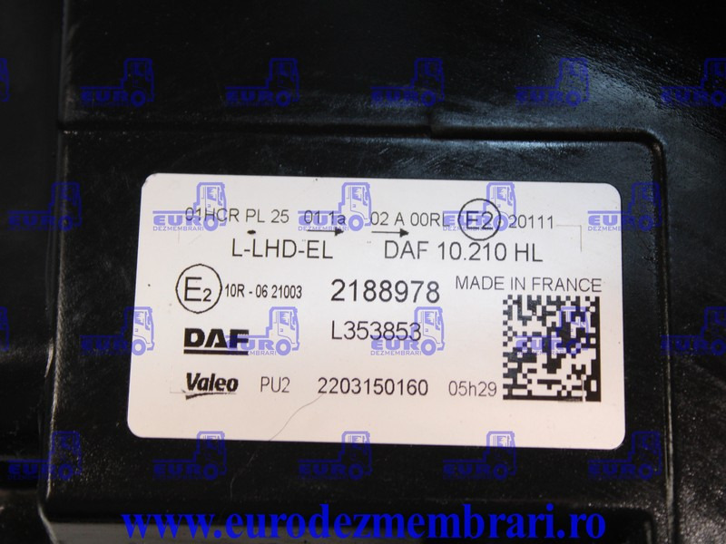 FAR XENON + COLTAR STANGA DAF XF XG 2188978, 2313588 - Faro delantero para Camión: foto 2 FAR XENON + COLTAR STANGA DAF XF XG 2188978, 2313588 - Faro delantero para Camión: foto 2
