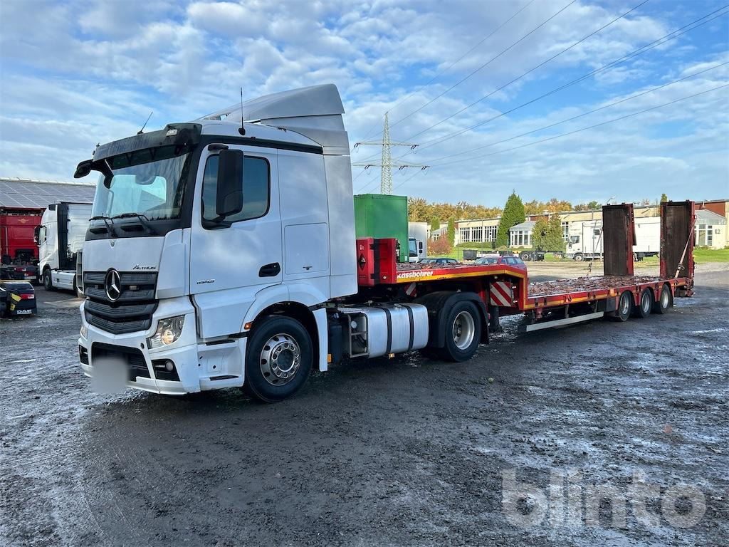 Mercedes-Benz Actros 1843 LS 4x2 + Kässbohrer Lowbed LB3E - Cabeza tractora, Semirremolque góndola rebajadas: foto 1 Mercedes-Benz Actros 1843 LS 4x2 + Kässbohrer Lowbed LB3E - Cabeza tractora, Semirremolque góndola rebajadas: foto 1