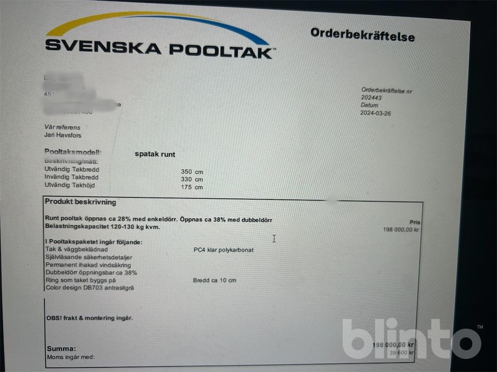 Svenska Pooltak - Otros maquinaria: foto 2 Svenska Pooltak - Otros maquinaria: foto 2