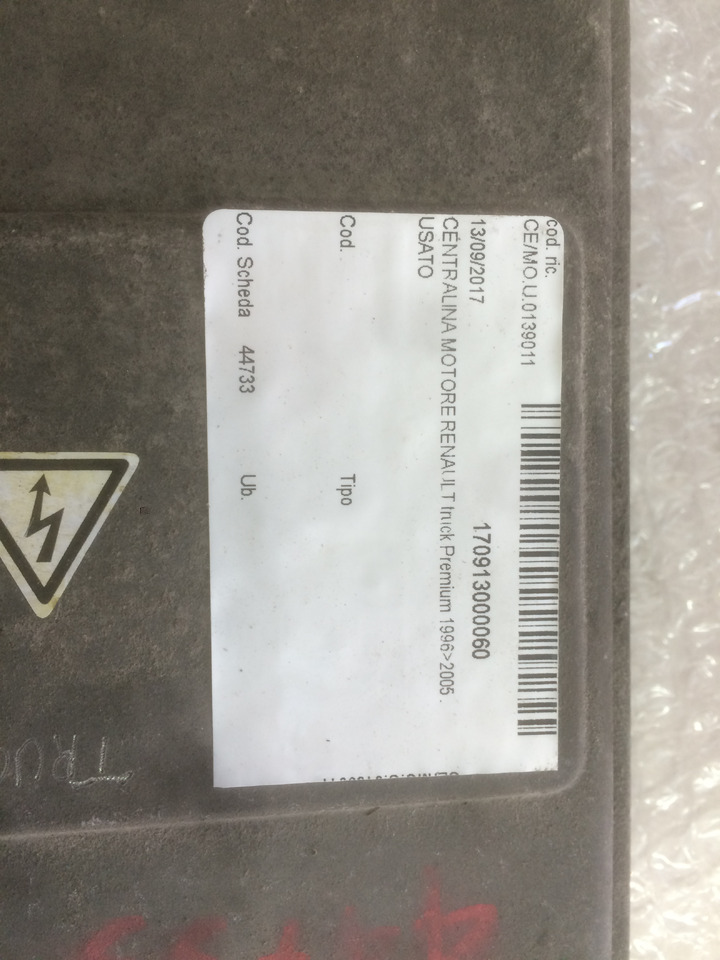 CENTRALINA MOTORE EDC - RENAULT PREMIUM - RIF. RENAULT 5010412381A - RIF. BOSCH 0281010464 - Unidad de control: foto 3 CENTRALINA MOTORE EDC - RENAULT PREMIUM - RIF. RENAULT 5010412381A - RIF. BOSCH 0281010464 - Unidad de control: foto 3