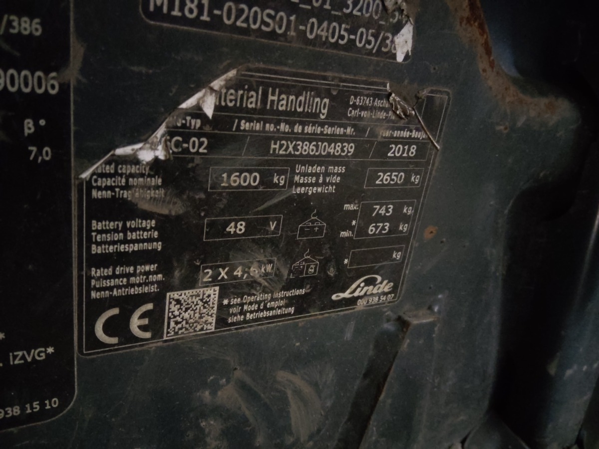 Carretilla elevadora eléctrica Linde E16C-02: foto 9