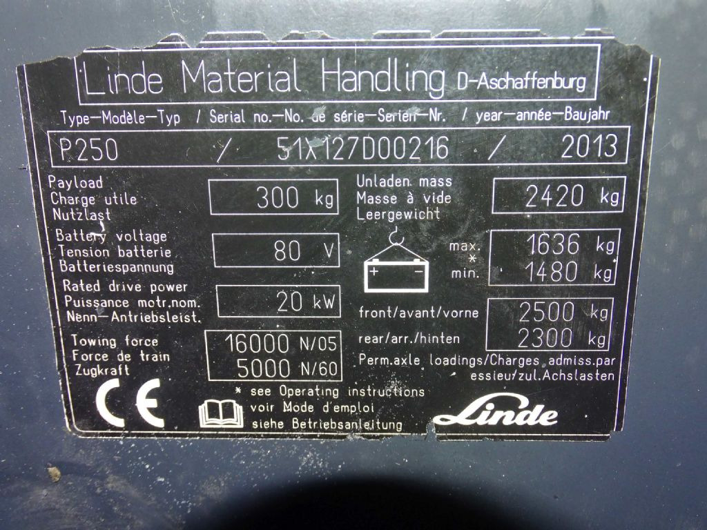 Linde P250 - Remolcadora: foto 5 Linde P250 - Remolcadora: foto 5