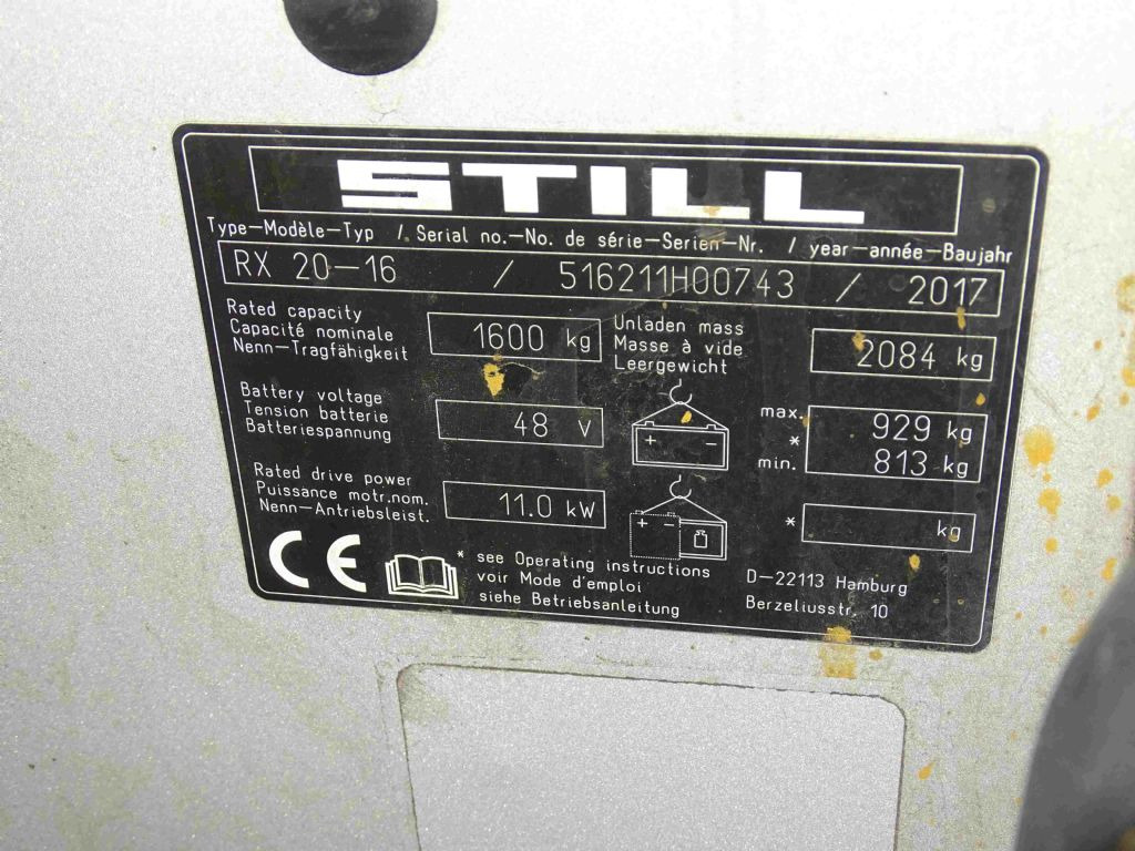 Still RX20-16 - Carretilla elevadora eléctrica: foto 5 Still RX20-16 - Carretilla elevadora eléctrica: foto 5