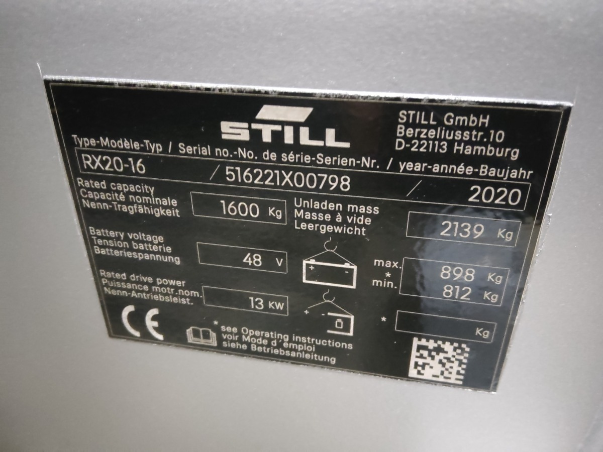 Still RX20-16 - Carretilla elevadora eléctrica: foto 5 Still RX20-16 - Carretilla elevadora eléctrica: foto 5