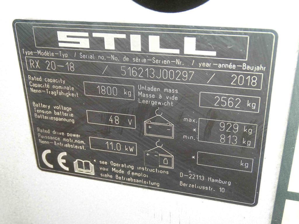 Still RX20-18 - Carretilla elevadora eléctrica: foto 5 Still RX20-18 - Carretilla elevadora eléctrica: foto 5