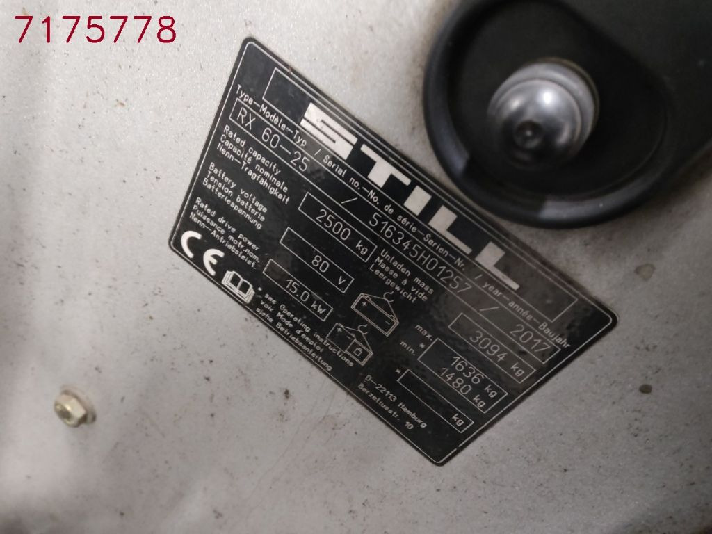 Still RX60-25 - Carretilla elevadora eléctrica: foto 5 Still RX60-25 - Carretilla elevadora eléctrica: foto 5