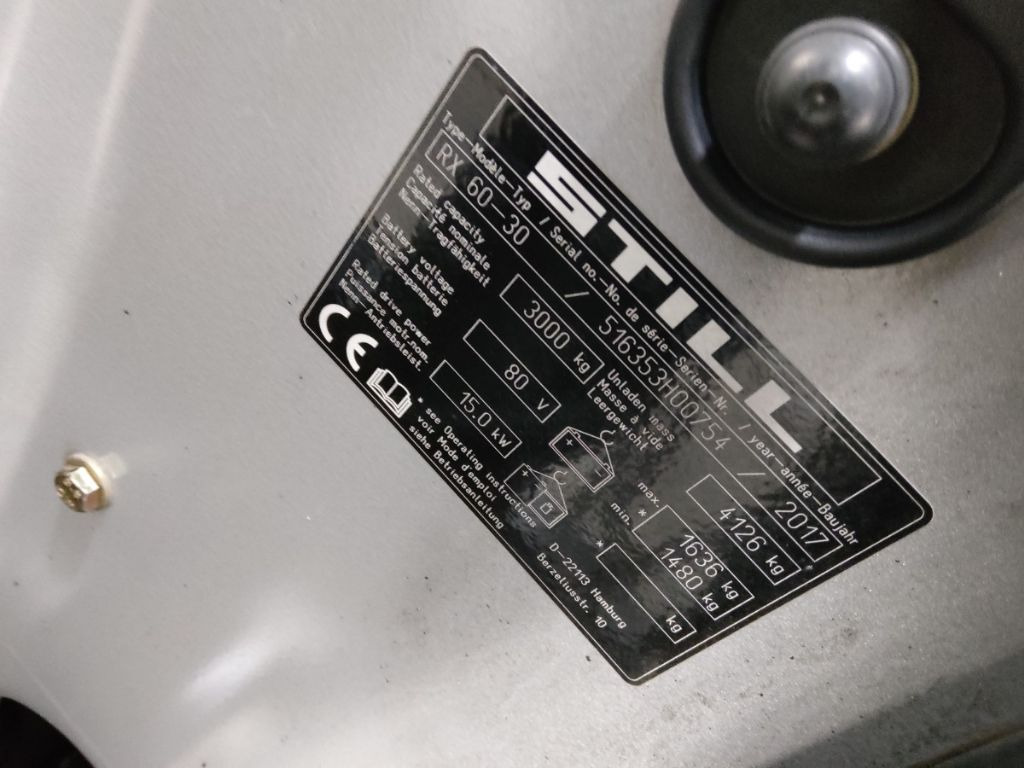 Still RX60-30 - Carretilla elevadora eléctrica: foto 5 Still RX60-30 - Carretilla elevadora eléctrica: foto 5