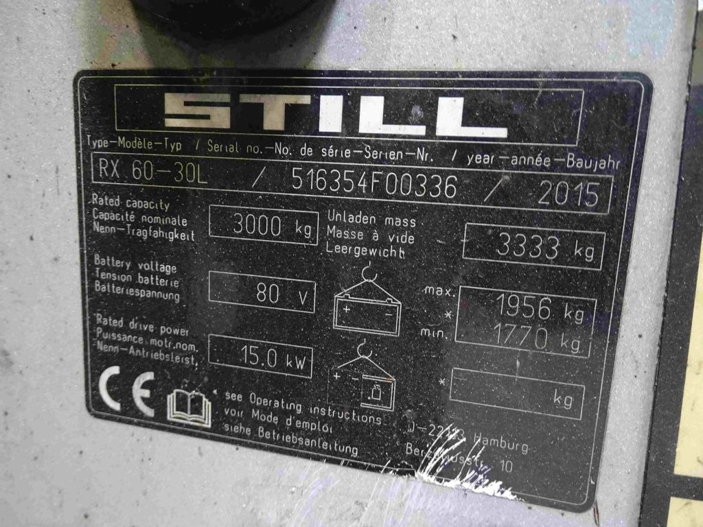 Still RX60-30L - Carretilla elevadora eléctrica: foto 5 Still RX60-30L - Carretilla elevadora eléctrica: foto 5